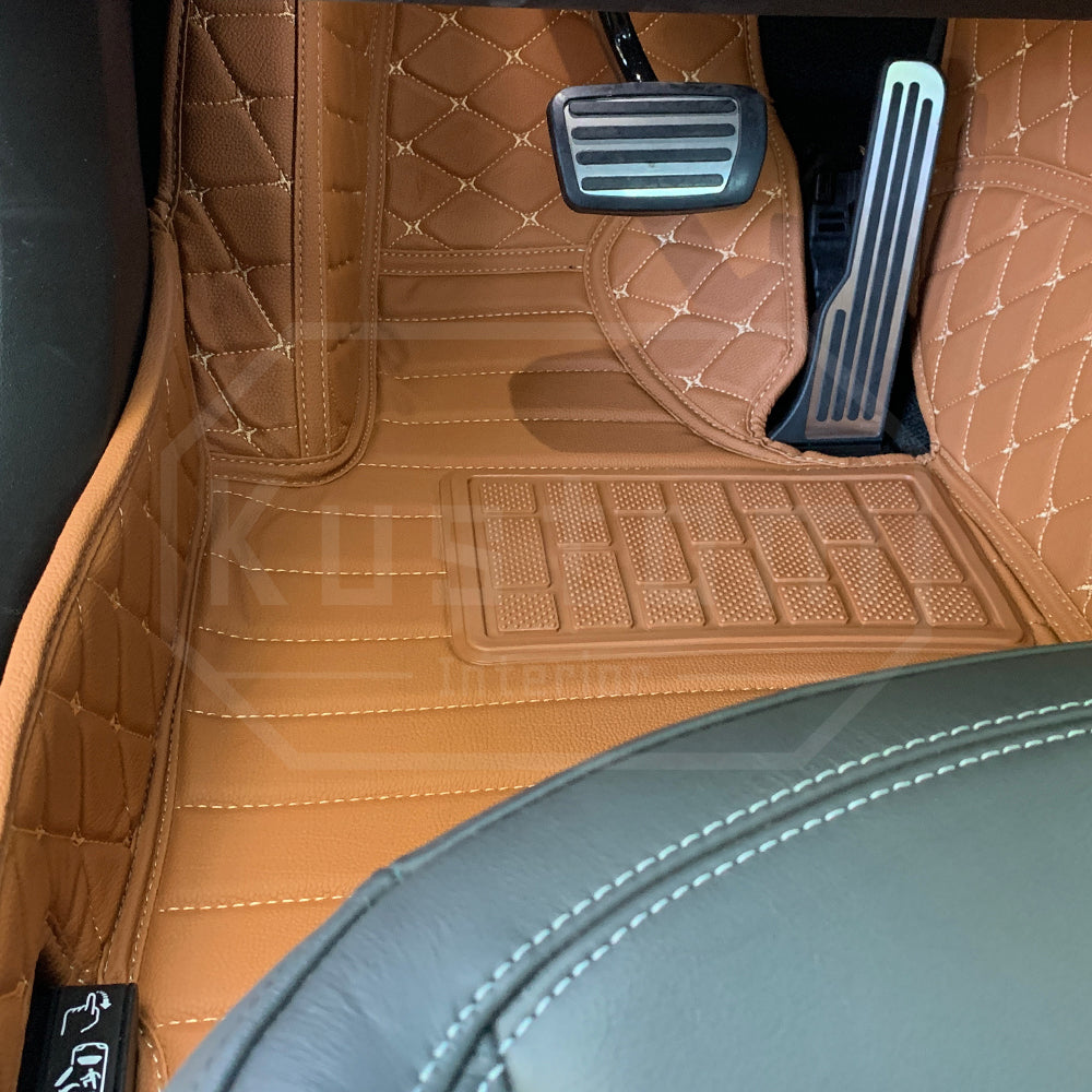 Corvette C7 Custom Premium Leather Interior Floor Mat Liners