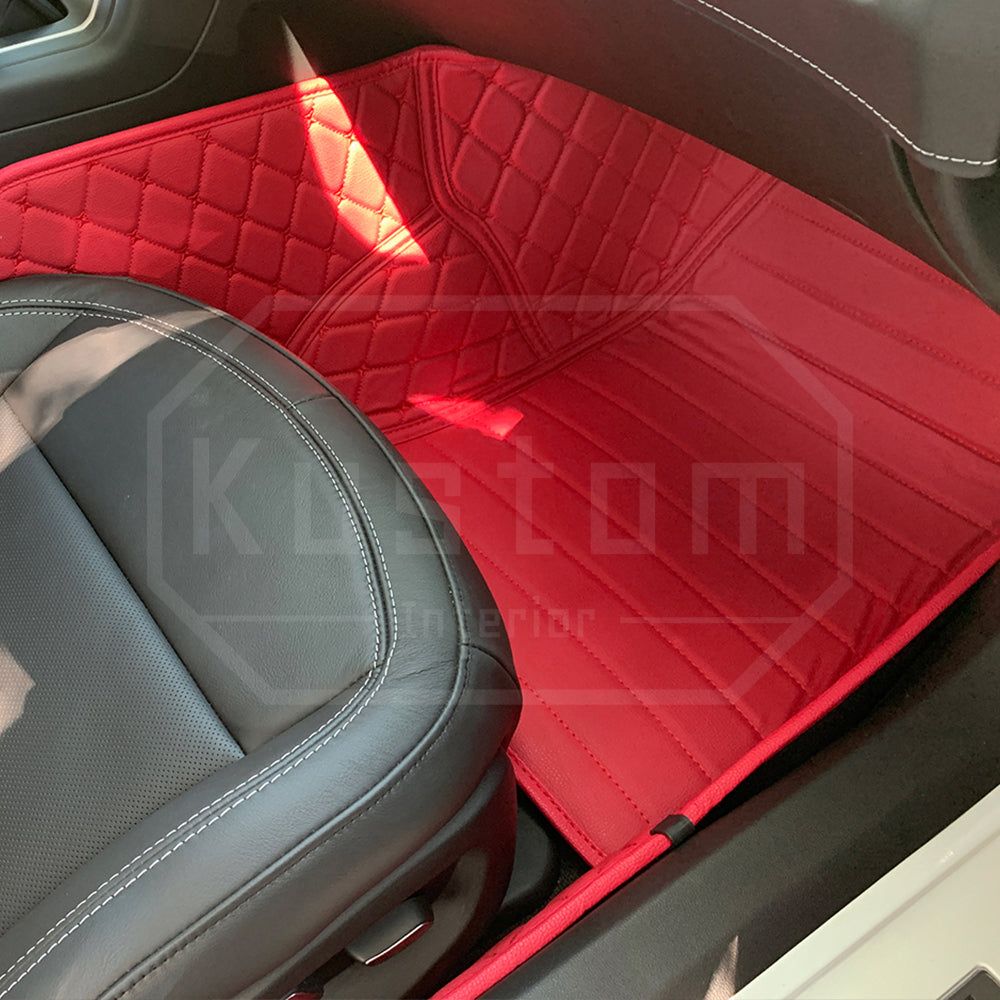 Corvette C7 Custom Premium Leather Interior Floor Mat Liners