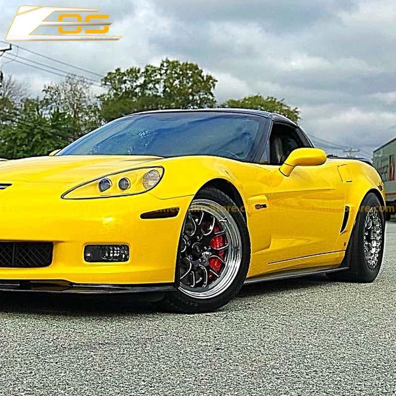 Corvette C6 Grand Sport / Z06 Front Splitter Lip & Side Skirts Rocker Panels - ExtremeOnlineStore