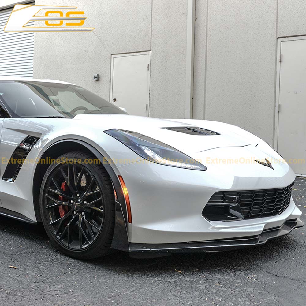 Corvette C7 Stage 3 Front Splitter W/ Wickerbill Side Winglets - ExtremeOnlineStore