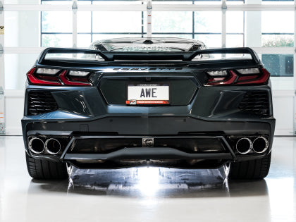 C8 Corvette AWE Tuning 2020 Chevrolet Corvette (C8) Touring Edition Exhaust - Quad Chrome Silver Tips