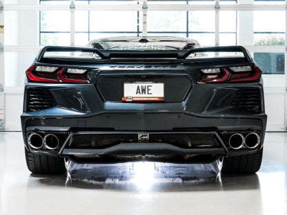 C8 Corvette AWE Tuning 2020 Chevrolet Corvette (C8) Touring Edition Exhaust - Quad Chrome Silver Tips
