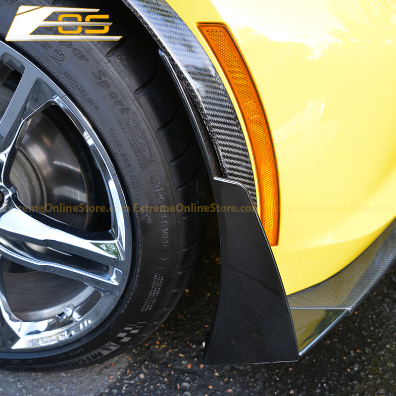 Corvette C7 Carbon Fiber Front Fender Flares Wheel Trim - ExtremeOnlineStore