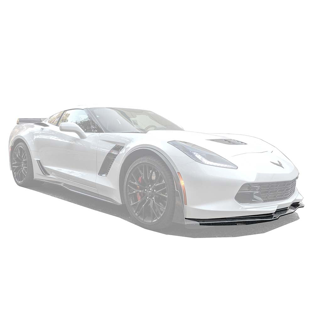 Corvette C7 Stage 2 Carbon Flash Front Splitter W/O Side Winglets - ExtremeOnlineStore