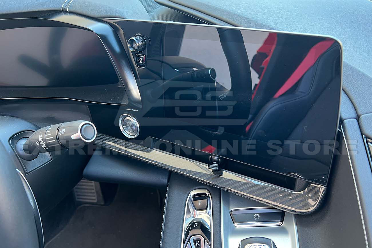 Chevrolet Corvette C8 Carbon Fiber Interior Overlay Dash Trim