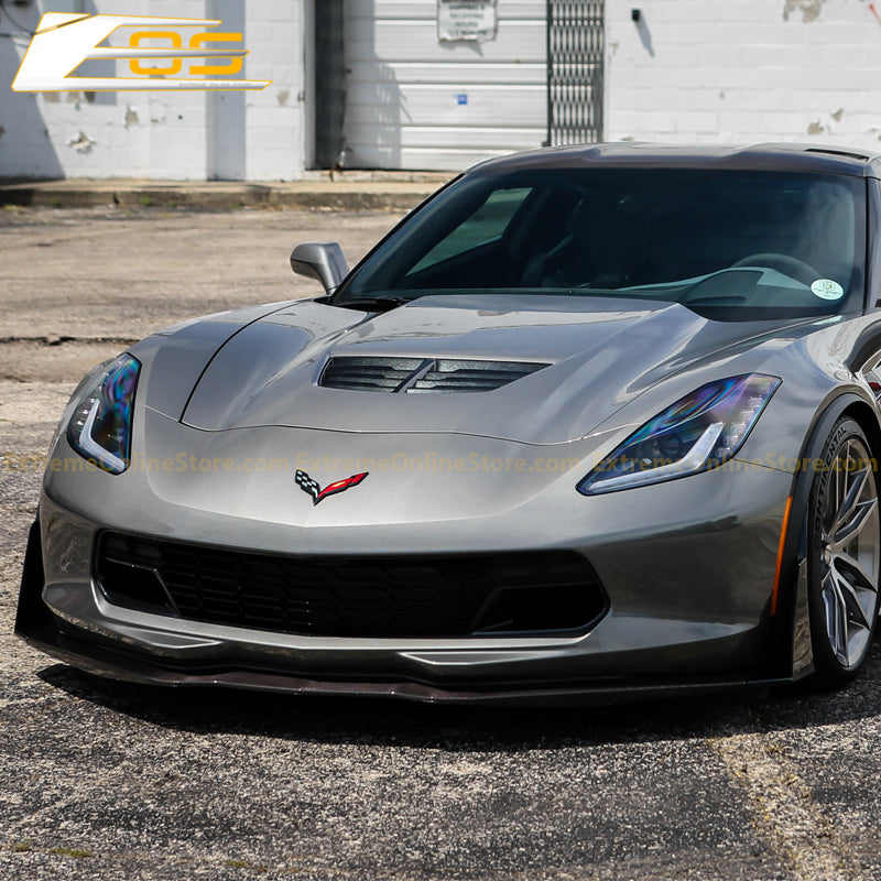 Corvette C7 Stage 3 Front Splitter Wickerbill Extension Winglets - ExtremeOnlineStore