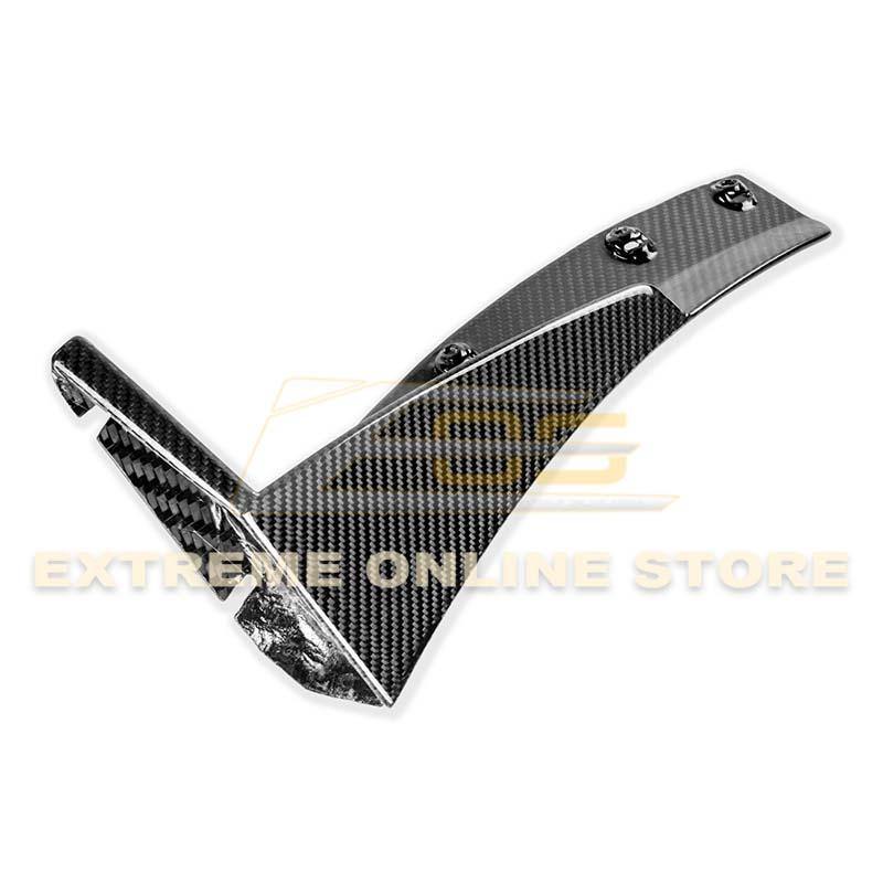 Corvette C7 Carbon Fiber Front Splitter W/ Stage 3 Carbon Wickerbill Winglets - Extreme Online Store