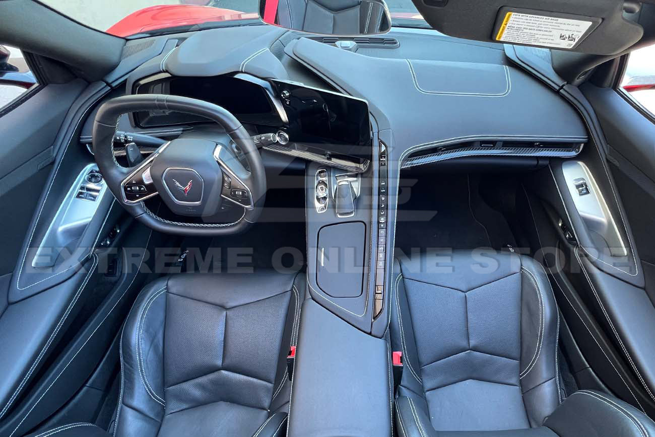 Chevrolet Corvette C8 Carbon Fiber Interior Overlay Dash Trim