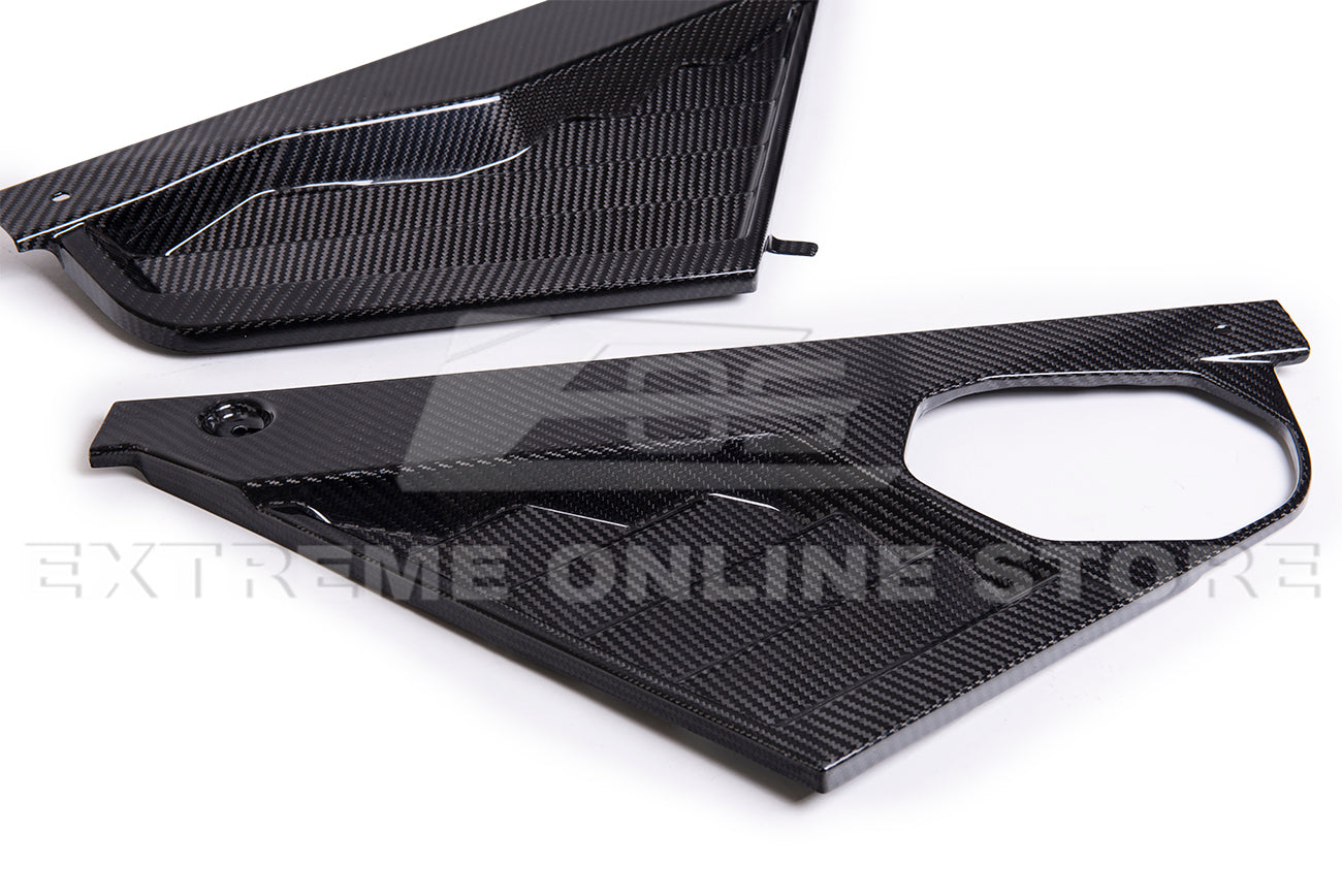 Corvette C8 Carbon Fiber Coupe Engine Bay Panel & Corner Vent Cover