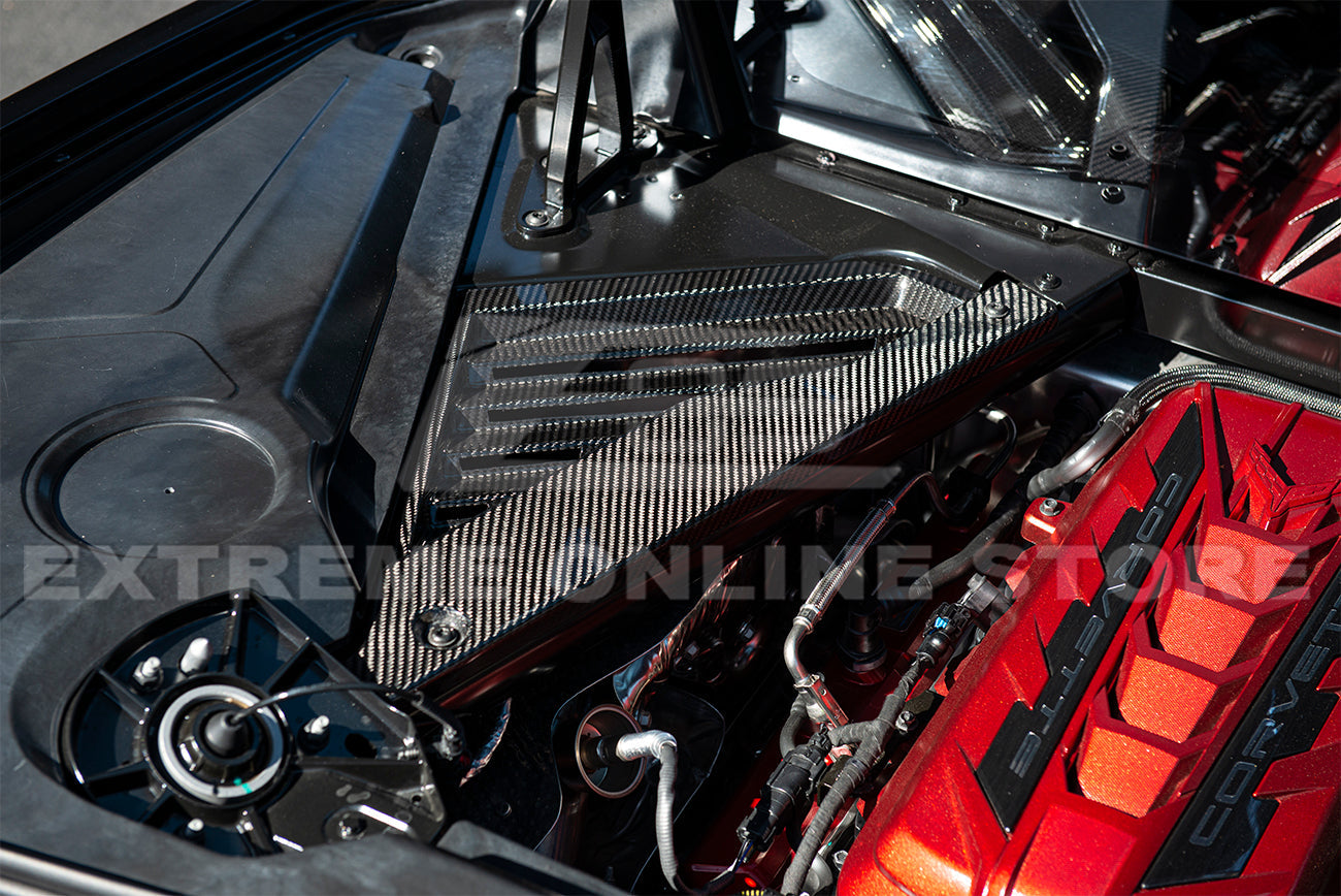 Corvette C8 Coupe Carbon Fiber Engine Cover With Bay Panel Insert