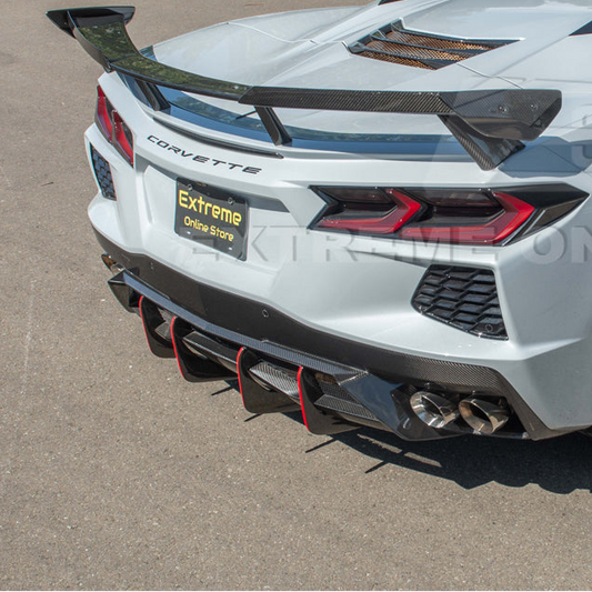 Corvette C8 Z51 Rear High Wing Add-On Wickers Extension