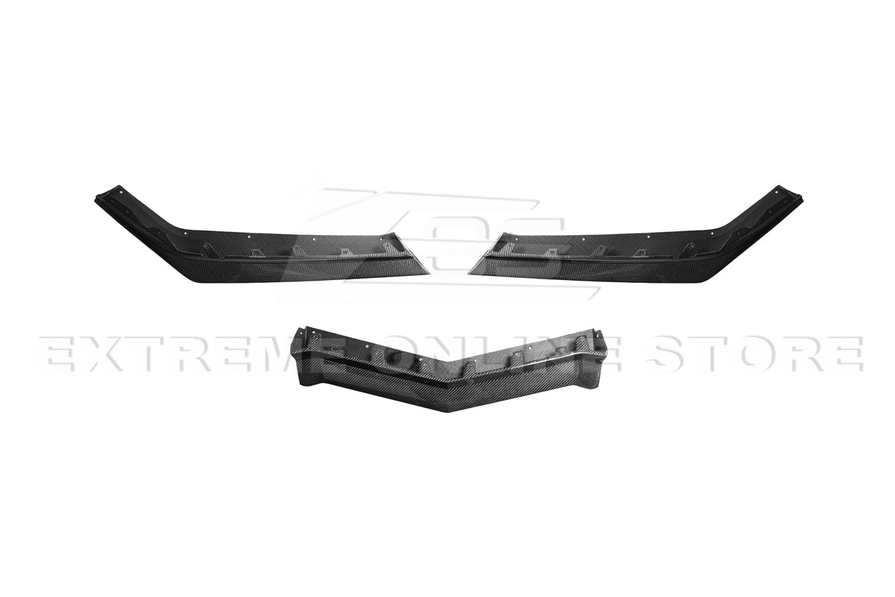 Corvette C8 Z06 Carbon Fiber 3 Pieces Front Lip Splitter