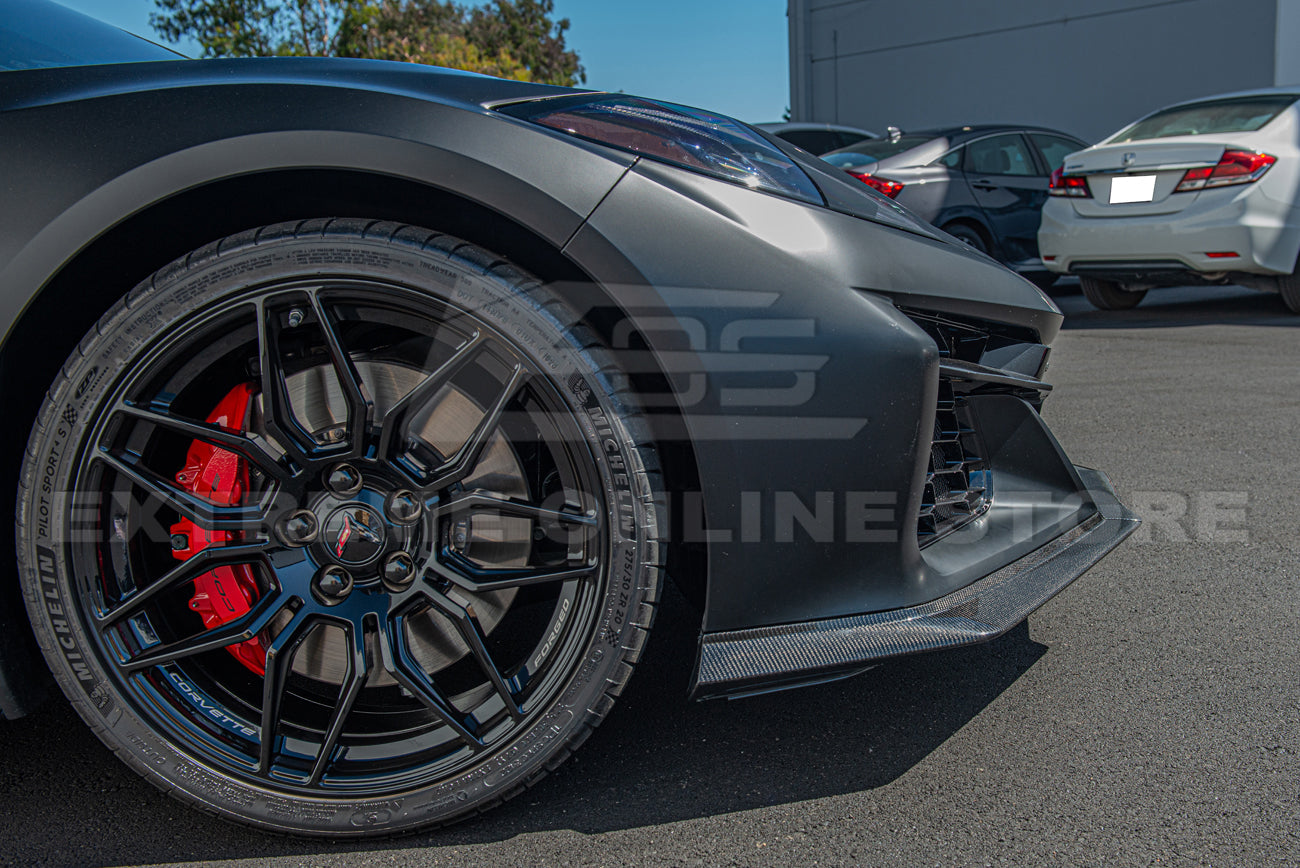 Corvette C8 Z06 Carbon Fiber 3 Pieces Front Lip Splitter