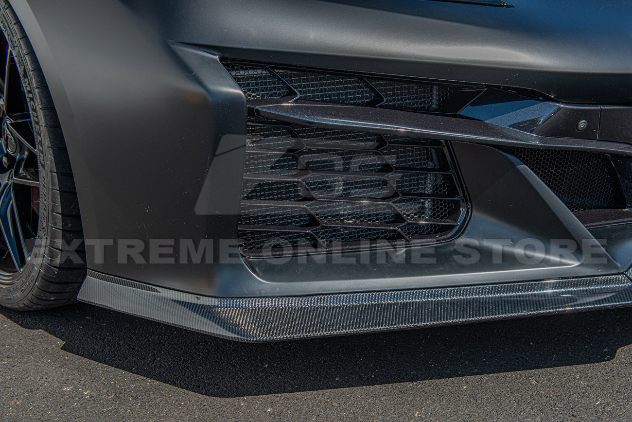 Corvette C8 Z06 Carbon Fiber 3 Pieces Front Lip Splitter