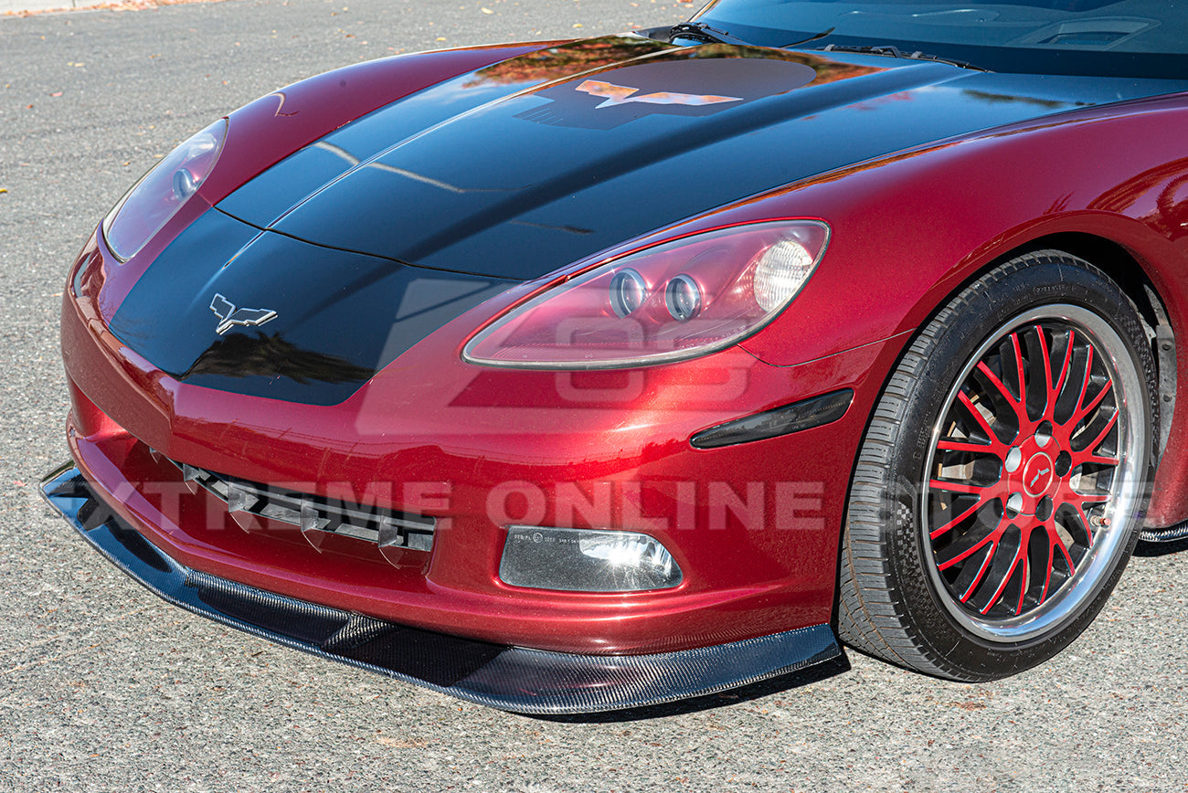 Corvette C6 Base Model Extended Front Splitter Lip & Side Skirts Rocker Panels