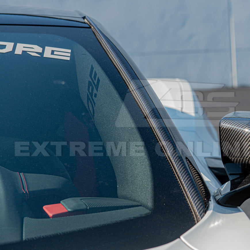 Chevrolet Corvette C8 Carbon Fiber Side Window A-Pillar Vent Cover Trim