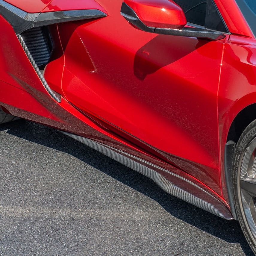 Chevrolet Corvette C8 Z06 Carbon Fiber Side Skirts Panel