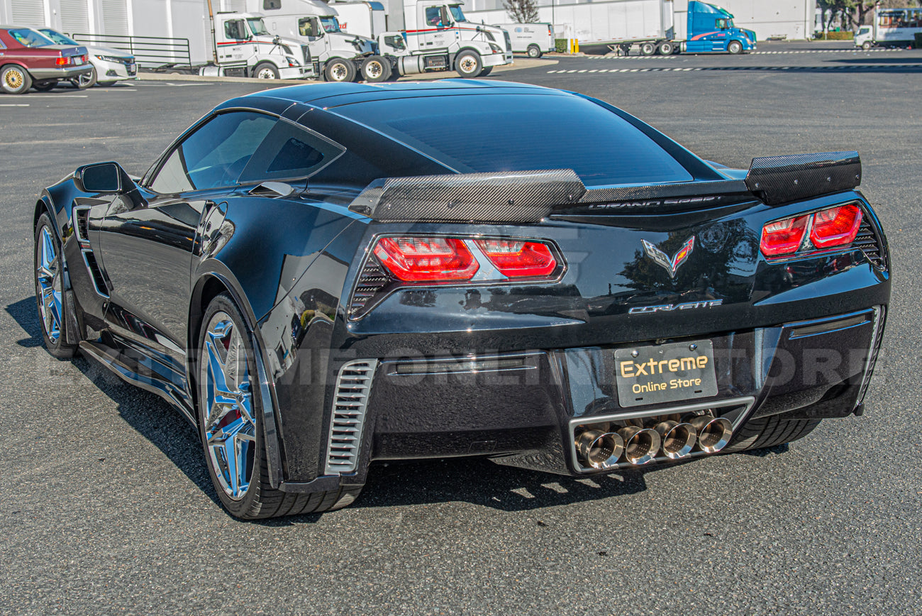 Corvette C7 Z06 Stage 3 Carbon Fiber Rear Spoiler W/ Wickerbill Extension