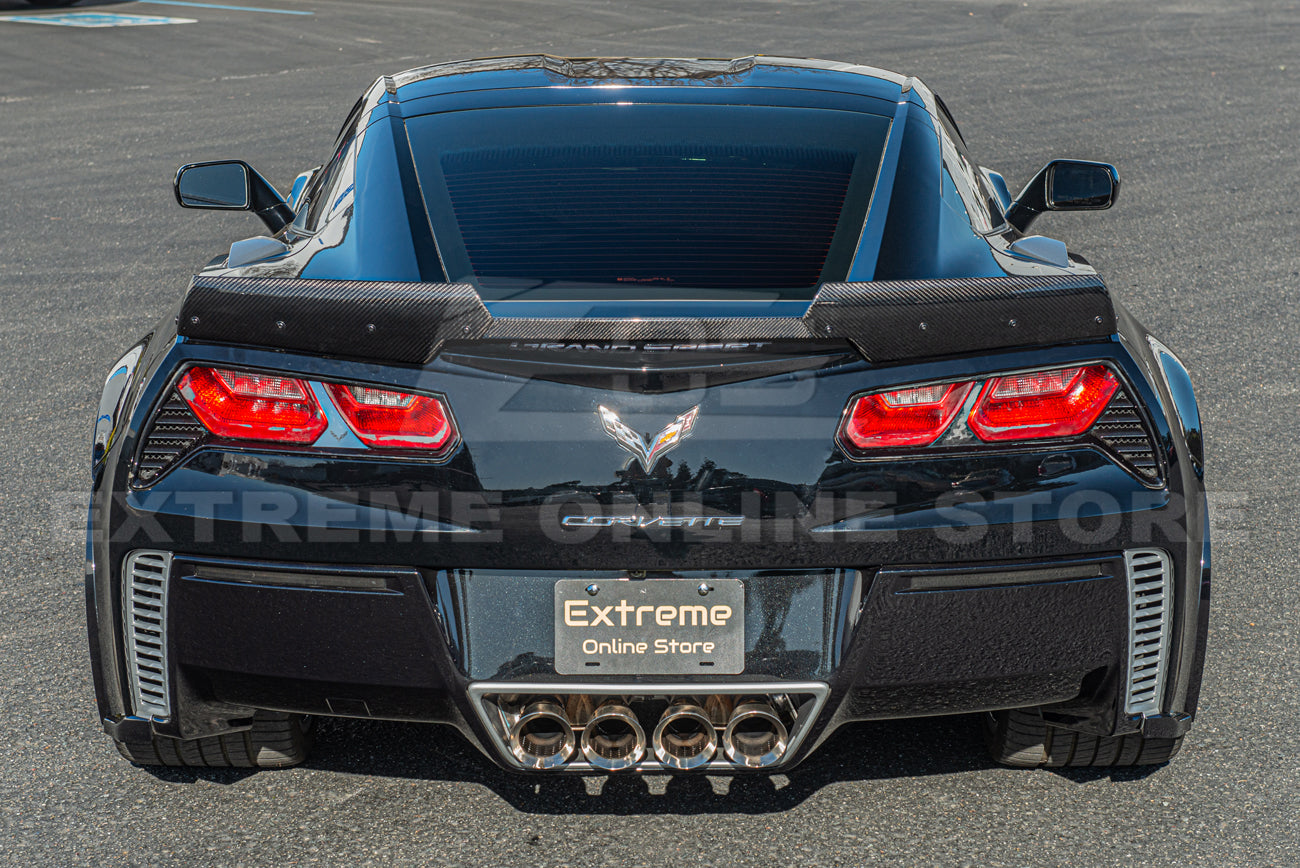 Corvette C7 Z06 Stage 3 Carbon Fiber Rear Spoiler W/ Wickerbill Extension