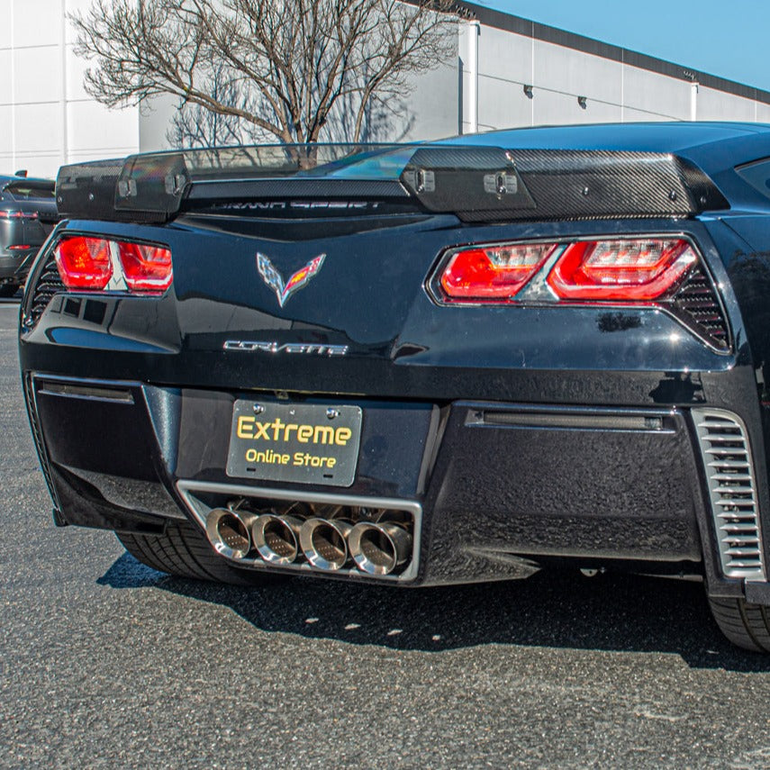 Corvette C7 Z06 Stage 3 Carbon Fiber Rear Spoiler W/ Wickerbill Extension