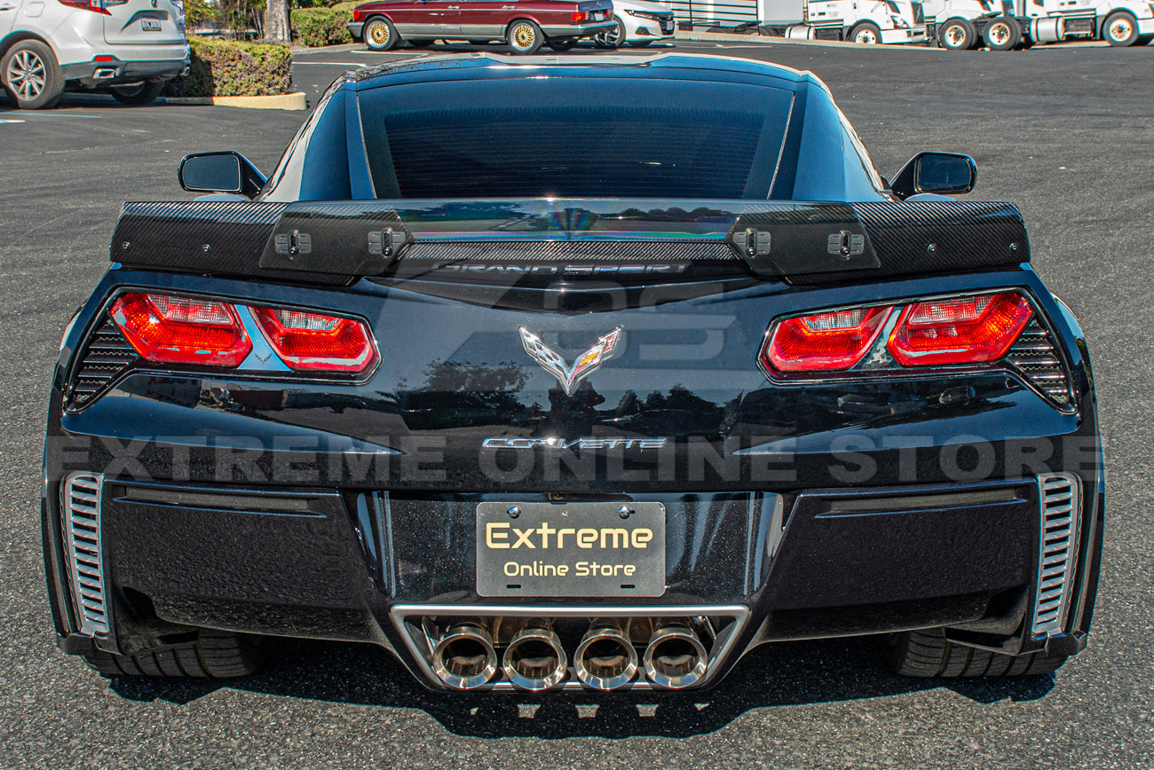 Corvette C7 Z06 Stage 3 Carbon Fiber Rear Spoiler W/ Wickerbill Extension