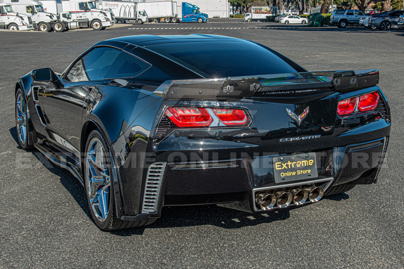 Corvette C7 Z06 Stage 3 Carbon Fiber Rear Spoiler W/ Wickerbill Extension