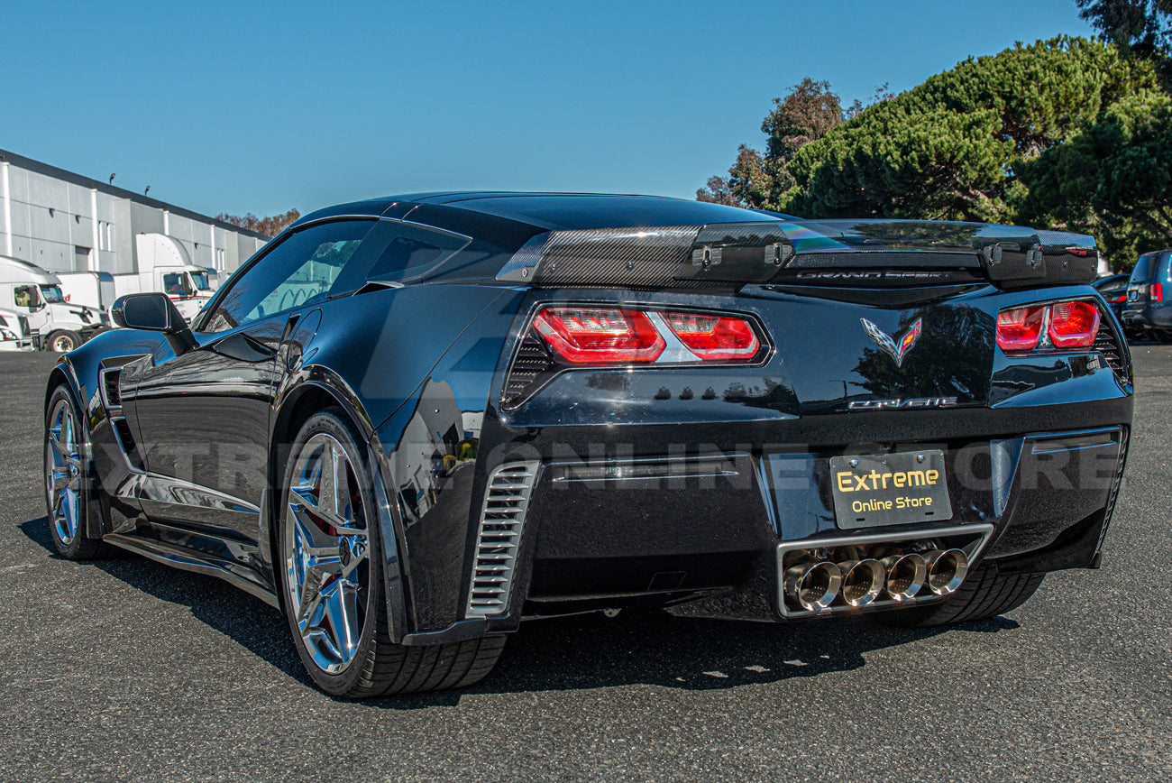 Corvette C7 Z06 Stage 3 Carbon Fiber Rear Spoiler W/ Wickerbill Extension