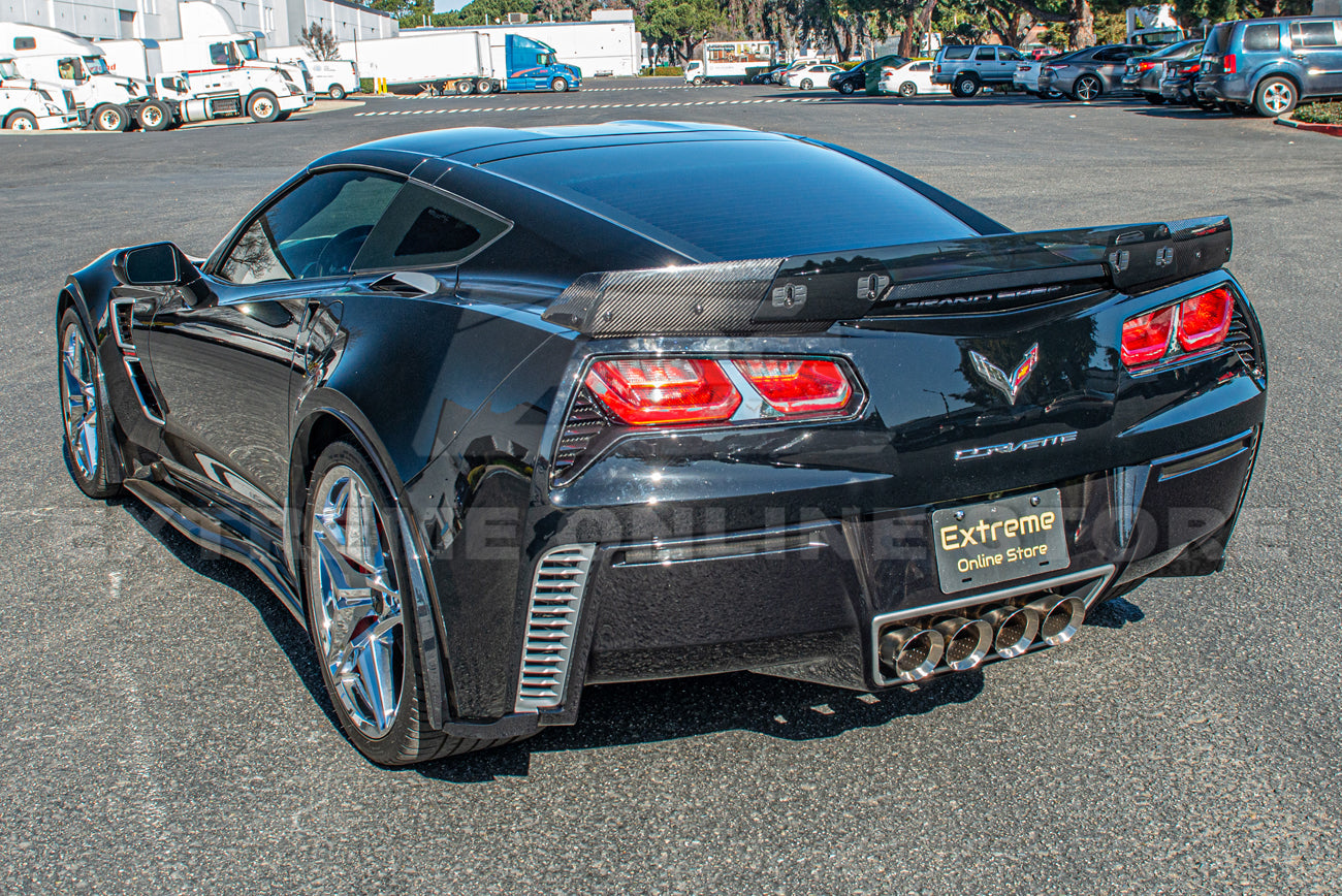 Corvette C7 Z06 Stage 3 Carbon Fiber Rear Spoiler W/ Wickerbill Extension