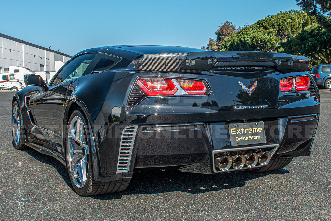 Corvette C7 Z06 Stage 3 Carbon Fiber Rear Spoiler W/ Wickerbill Extension