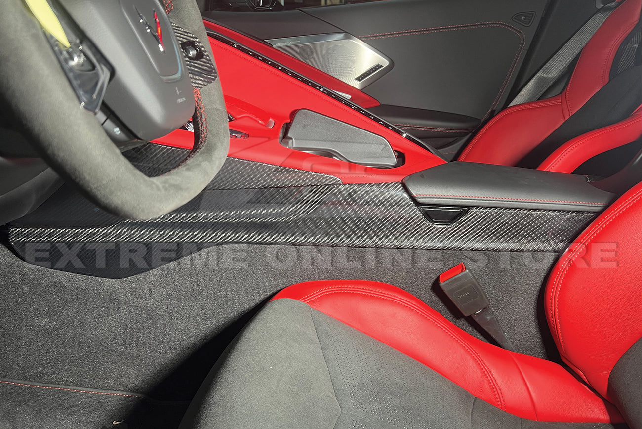 Corvette C8 Carbon Fiber Center Console Side Panel Trim Vent Cover