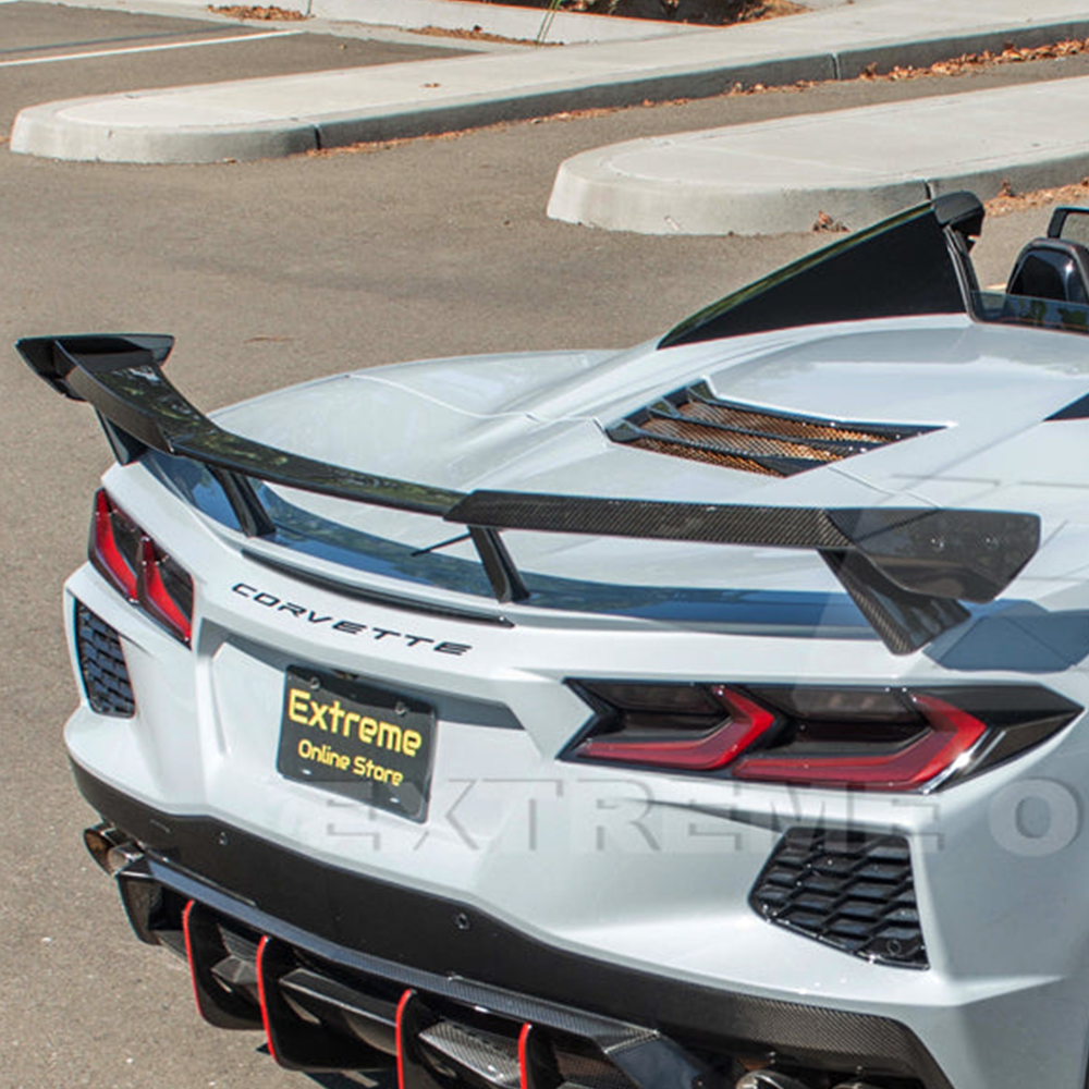 2020-Up Corvette C8 Wickerbill Rear Spoiler High Wing