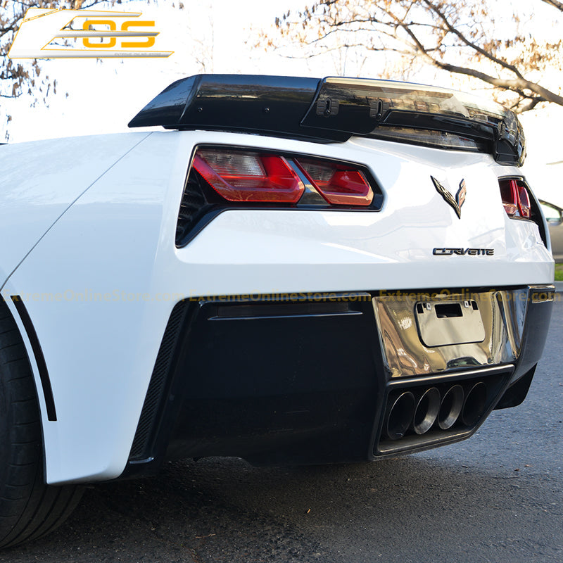 Corvette C7 Wickerbill Rear Spoiler Extension (Dark Tinted) - ExtremeOnlineStore