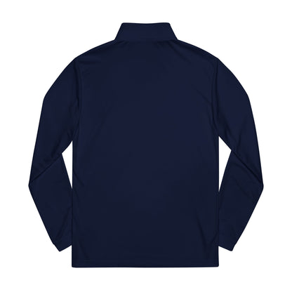 Adidas Quarter-Zip Pullover — Embroidered V-Logo Performance Top