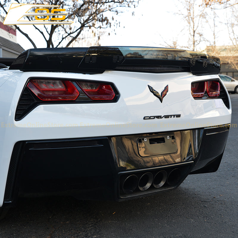 Corvette C7 Wickerbill Rear Spoiler Extension (Dark Tinted) - ExtremeOnlineStore