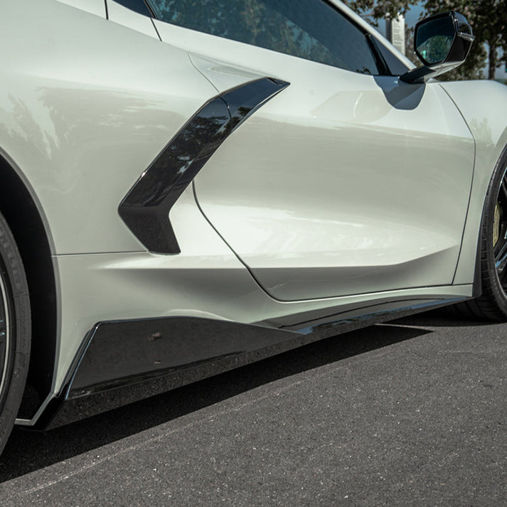 Corvette C8 Carbon Fiber Side Skirts & Rocker Panels | EOS – Corvette ...
