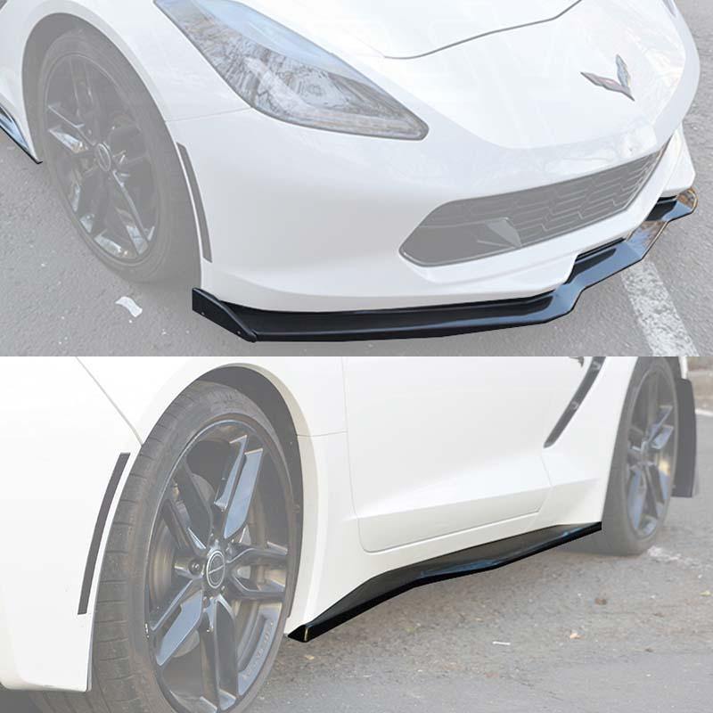 Corvette C7 Stingray / Z51 Front Splitter Lip & Side Skirts Rocker Panels - ExtremeOnlineStore