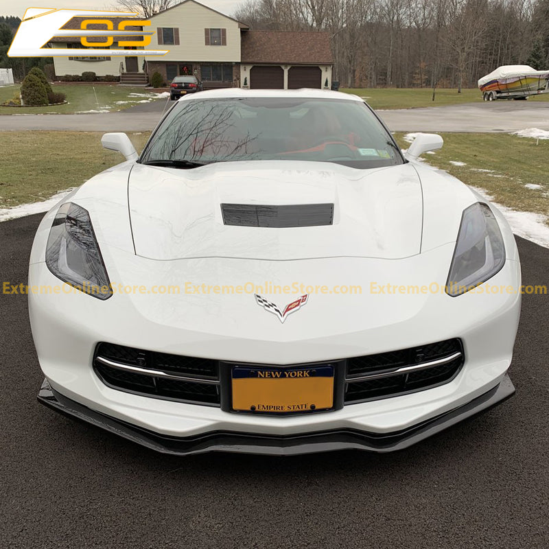 Corvette C7 Stage 2 Carbon Flash Front Splitter W/O Side Winglets - ExtremeOnlineStore