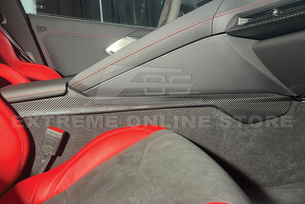 Corvette C8 Carbon Fiber Center Console Side Panel Trim Vent Cover