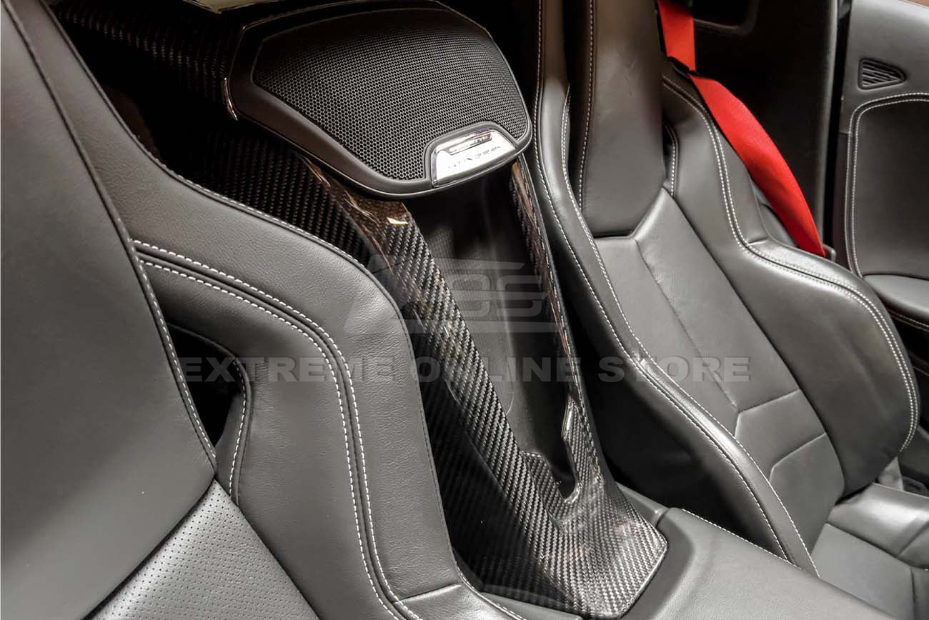 Chevrolet Corvette C8 Carbon Fiber Waterfall Console Cover