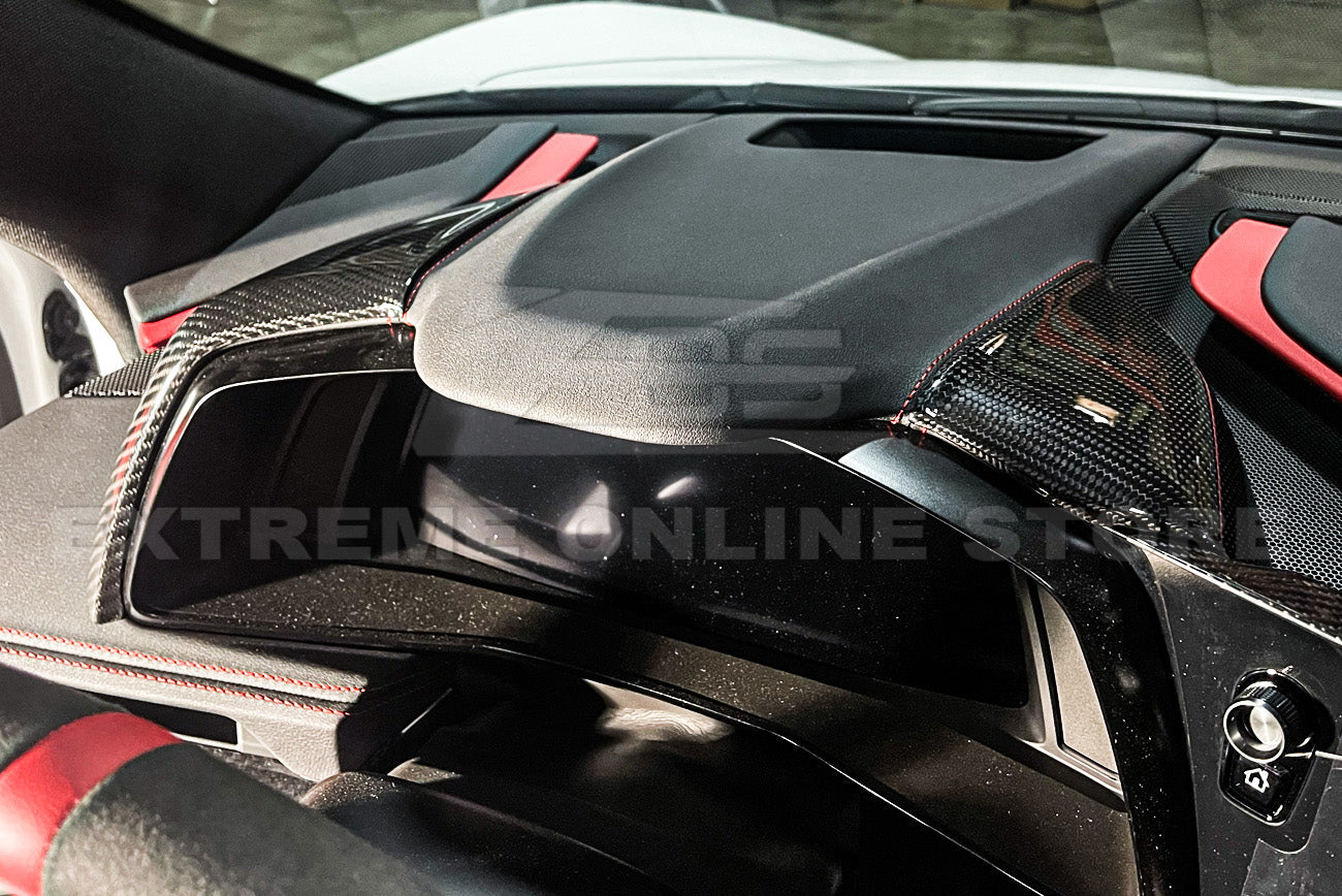 Chevrolet Corvette C8 Carbon Fiber Upper Dashboard Instrument Side Panel Cover