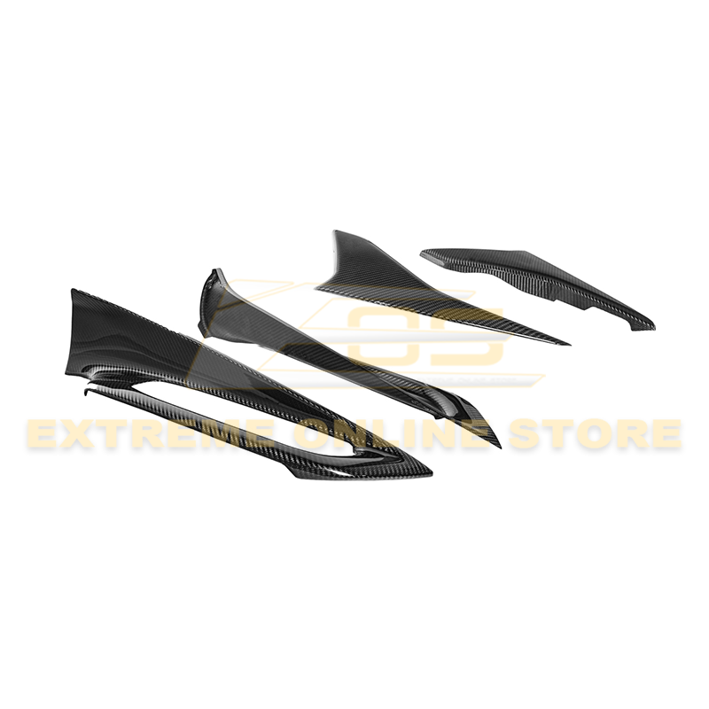 Chevrolet Corvette C8 Carbon Fiber Window Switch Trim & Pillar Panel Cover