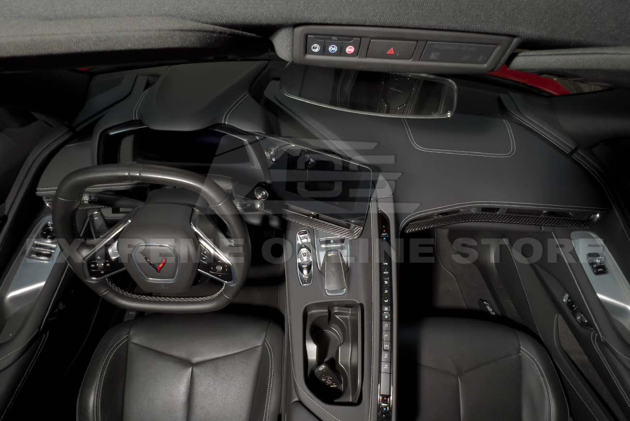 Chevrolet Corvette C8 Carbon Fiber Interior Overlay Dash Trim