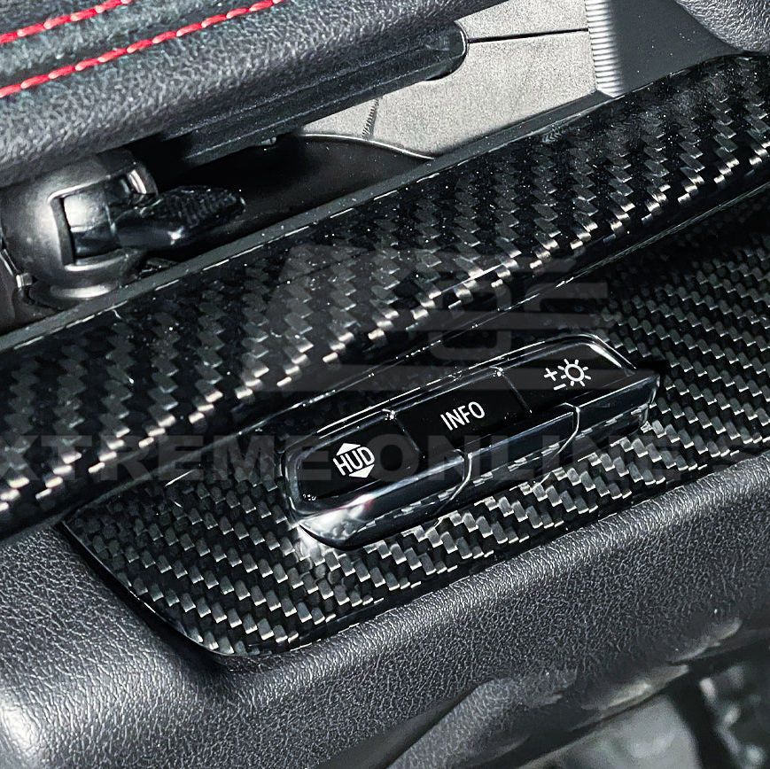 Chevrolet Corvette C8 Carbon Fiber HUD Headlight Switch Button Panel Cover
