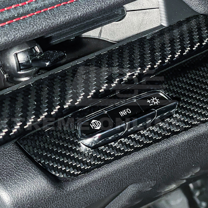 Chevrolet Corvette C8 Carbon Fiber HUD Headlight Switch Button Panel Cover