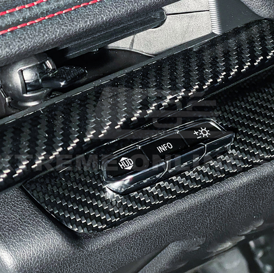 Chevrolet Corvette C8 Carbon Fiber HUD Headlight Switch Button Panel Cover