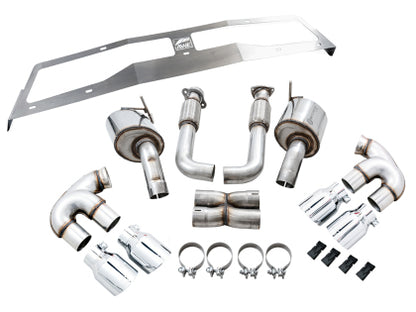 C8 Corvette AWE Tuning 2020 Chevrolet Corvette (C8) Touring Edition Exhaust - Quad Chrome Silver Tips