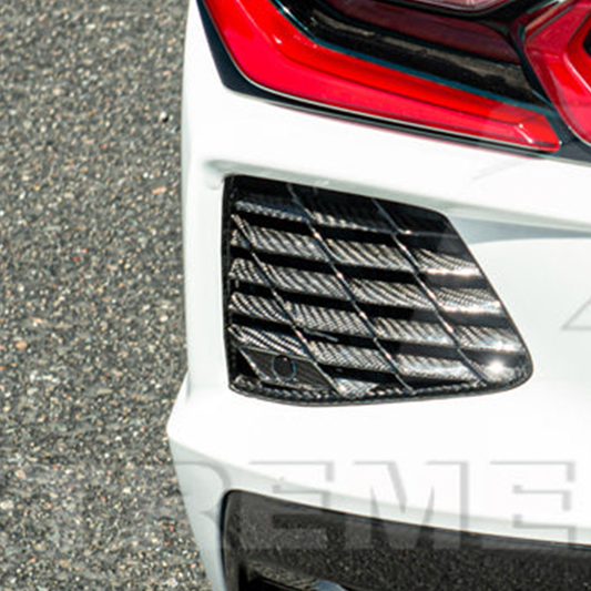 Chevrolet Corvette C8 Carbon Fiber Rear Grill Trim Cover