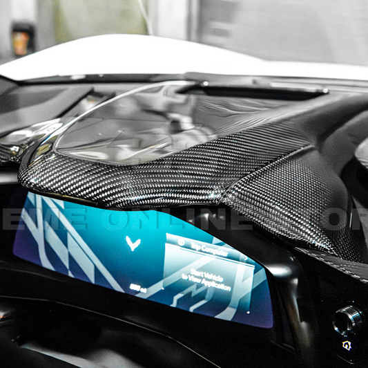 Chevrolet Corvette C8 Carbon Fiber Upper Dash Instrument Panel Full Cover Kit