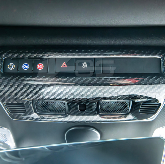 Chevrolet Corvette C8 Carbon Fiber Roof Reading Light Control Panel Trim Cover