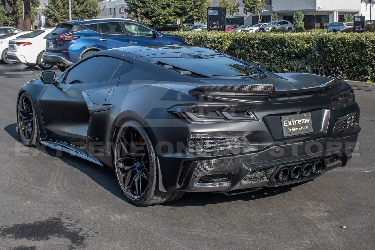 Corvette C8 Z06 Carbon Fiber Rear Wicker Bill Extension Winglets